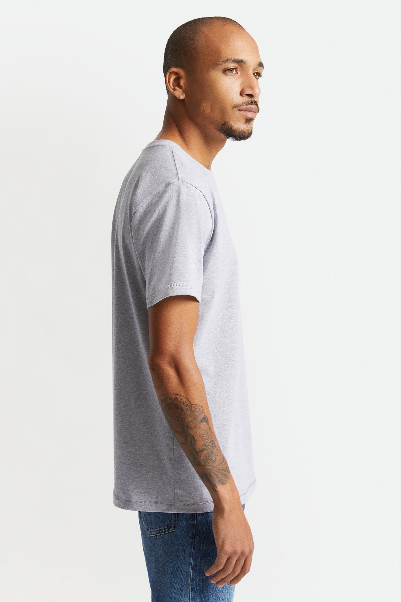 Tops Brixton Basic S/S Tailored Hombre Gris | MWZLYK701