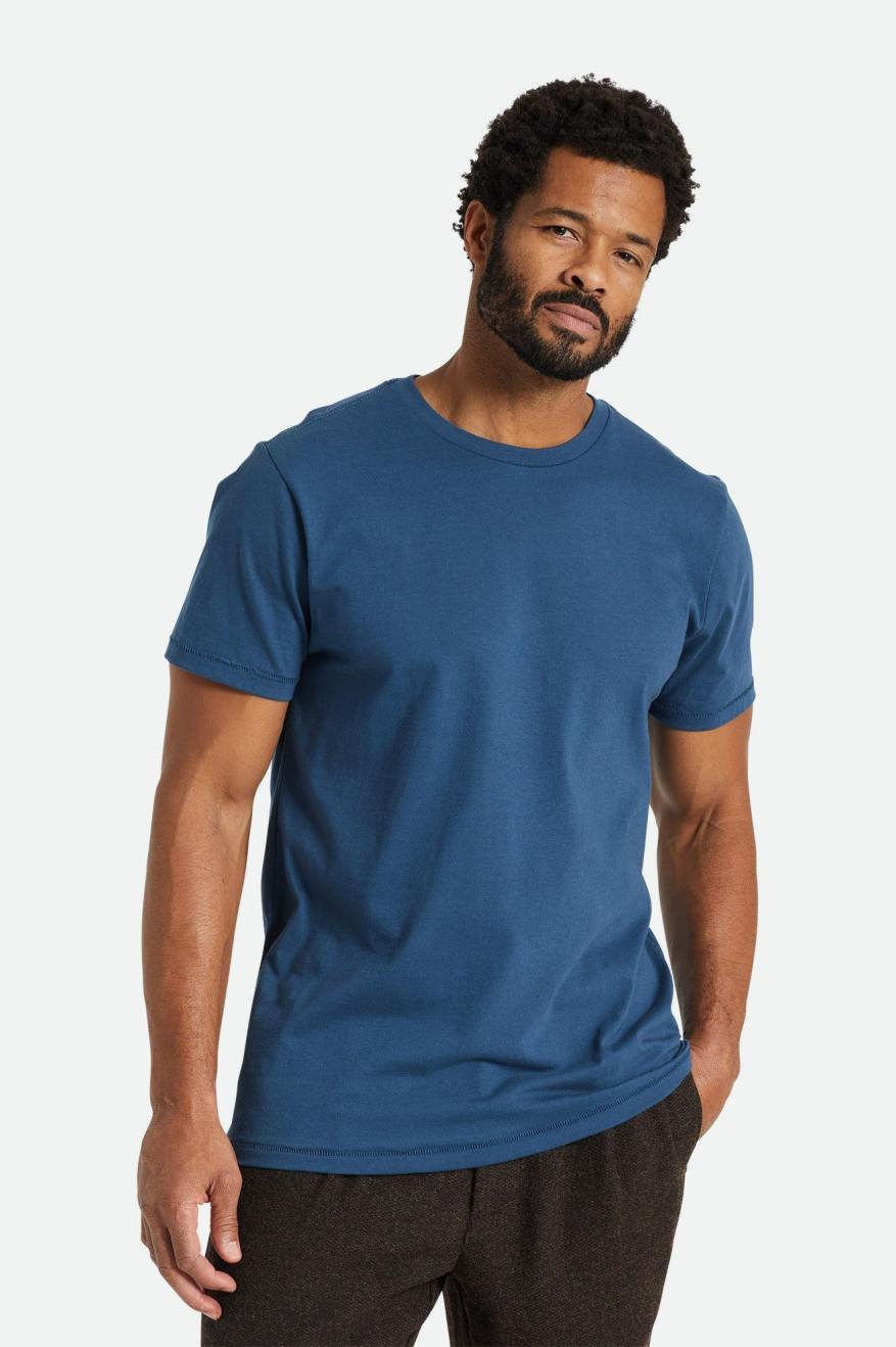 Tops Brixton Basic S/S Tailored Hombre Turquesa | AZYWTK123