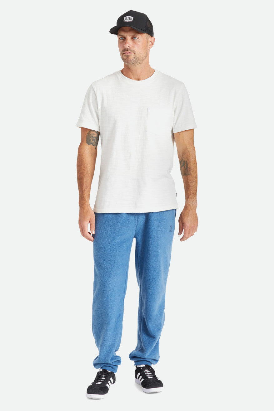 Tops Brixton Basic Slub S/S Pocket Hombre Blancas | CQTKMF561