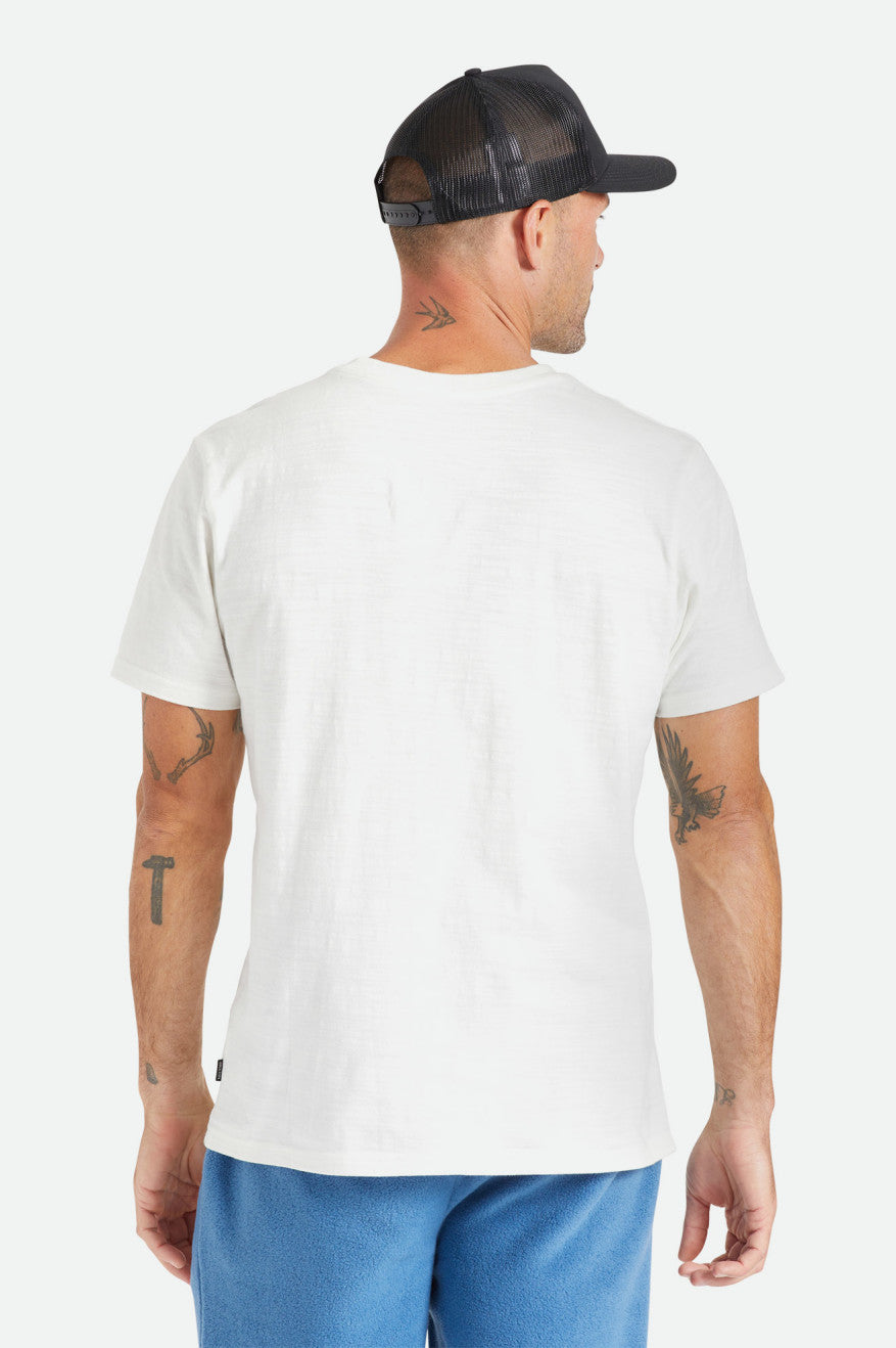 Tops Brixton Basic Slub S/S Pocket Hombre Blancas | CQTKMF561