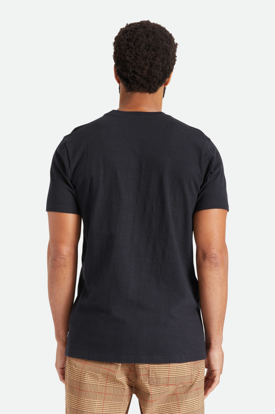 Tops Brixton Basic Slub S/S Pocket Hombre Negras | WNLQRI764