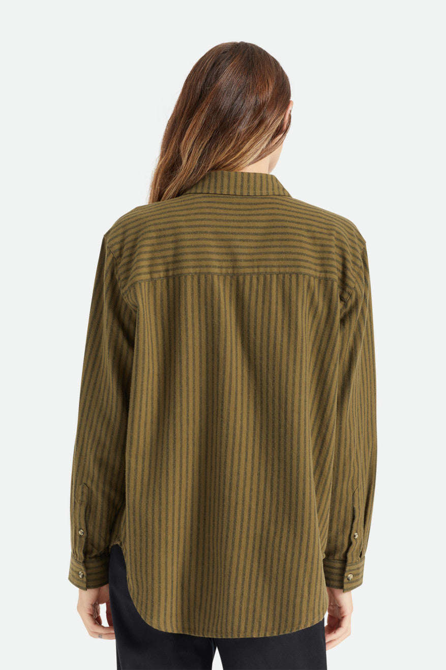 Tops Brixton Bowery Boyfriend L/S Mujer Verde Oliva | KRLIES463