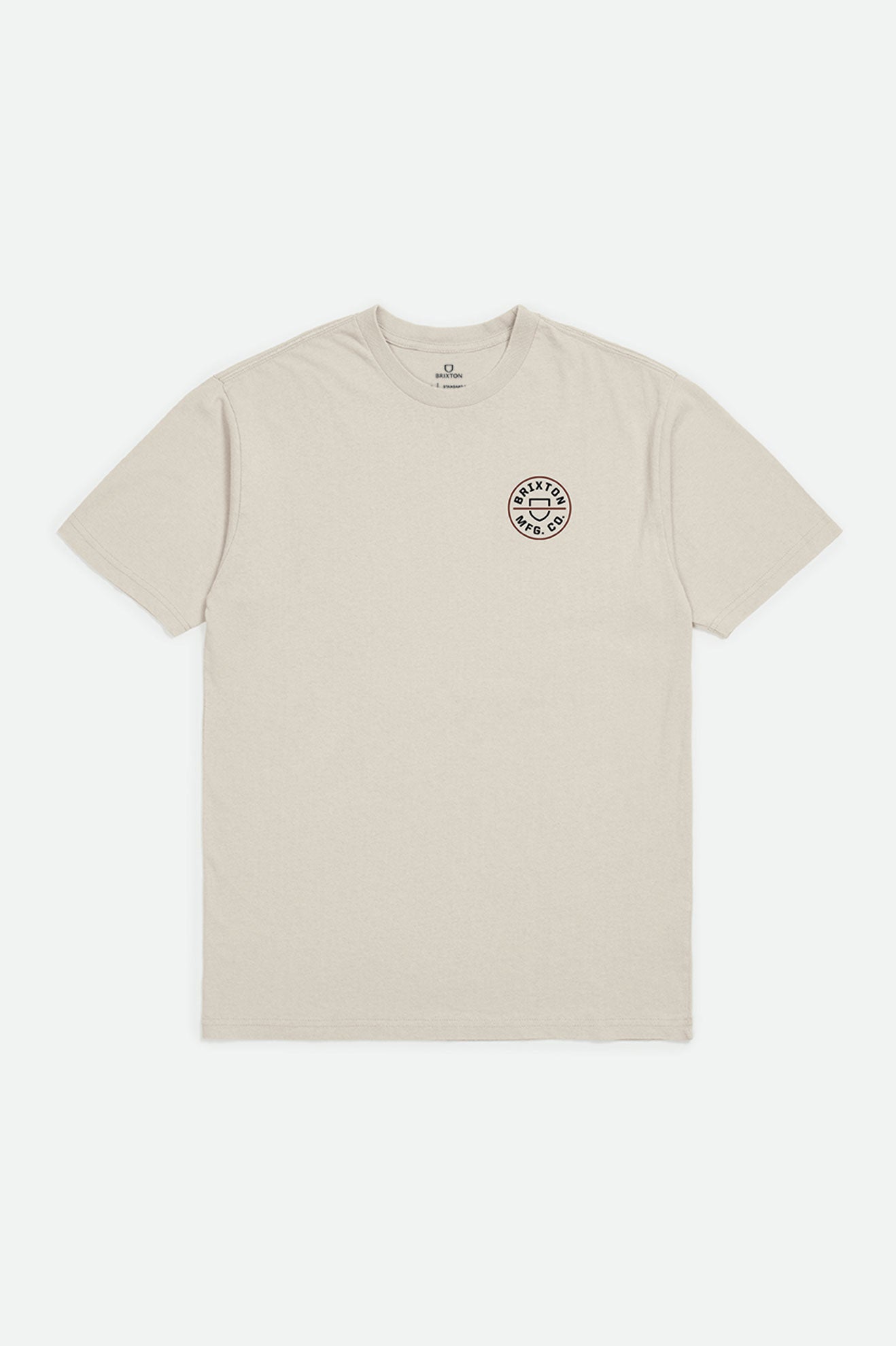 Tops Brixton Crest II S/S Standard Hombre Creme | GFTUBS631