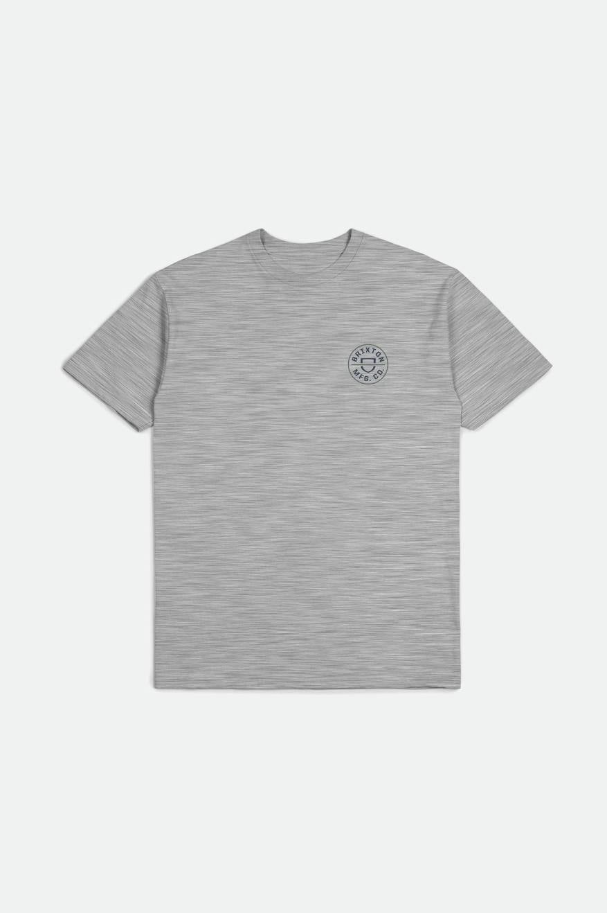 Tops Brixton Crest II S/S Standard Hombre Gris Verde Menta | HNODYT465