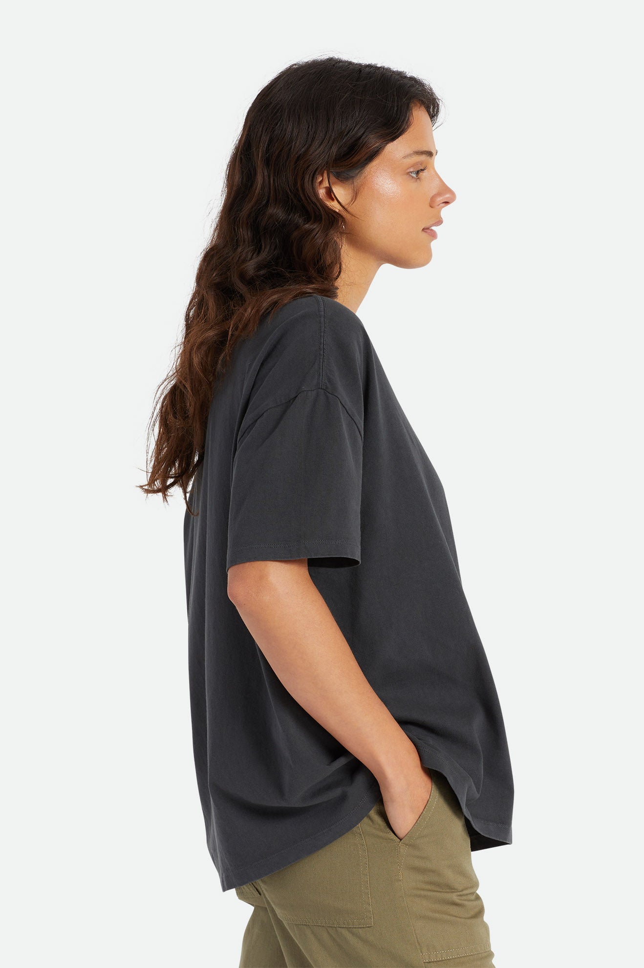 Tops Brixton Oversized Boyfriend Mujer Negras | INKUTR261