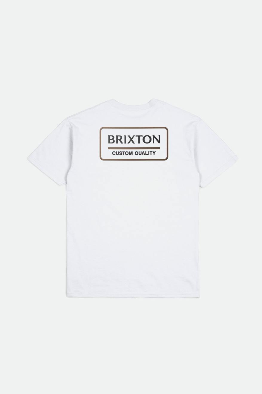 Tops Brixton Palmer Proper S/S Standard Hombre Blancas Negras | SYHTPF761