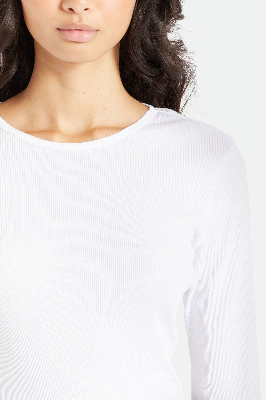 Tops Brixton Tennessee L/S Mujer Blancas | QWJVCH475