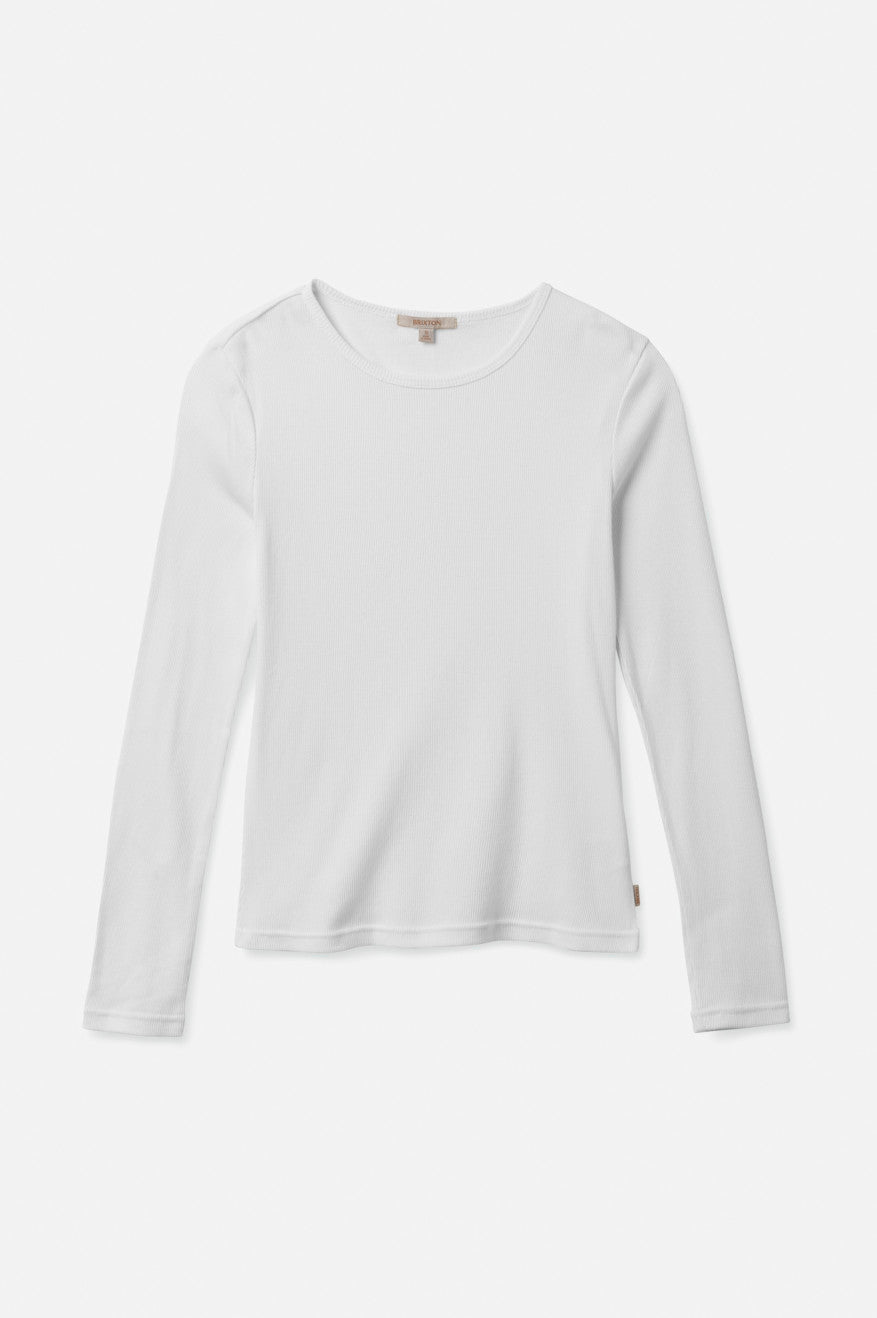 Tops Brixton Tennessee L/S Mujer Blancas | QWJVCH475