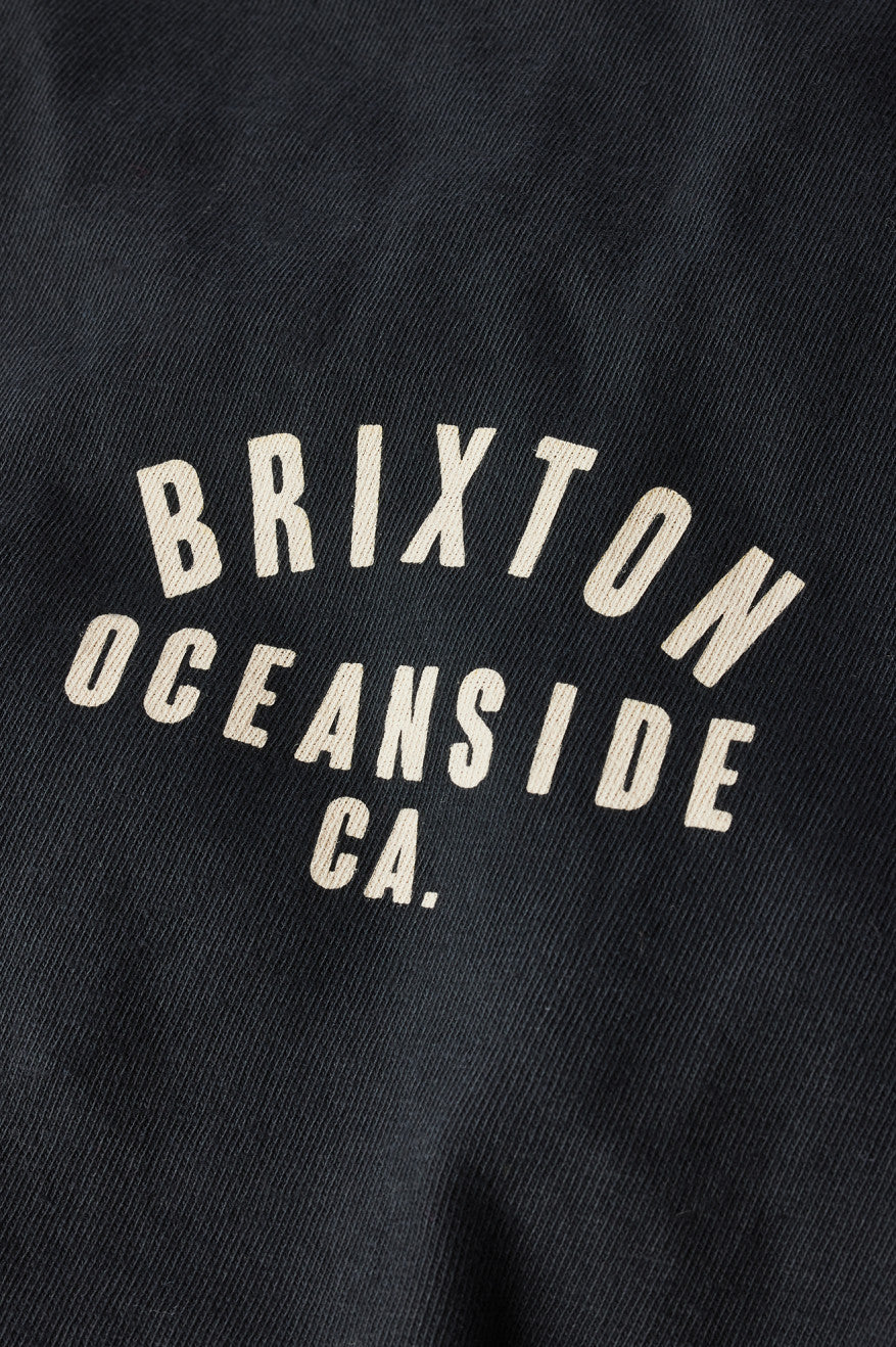 Tops Brixton Woodburn Oceanside S/S Standard Hombre Negras Blancas | LJMCXQ078