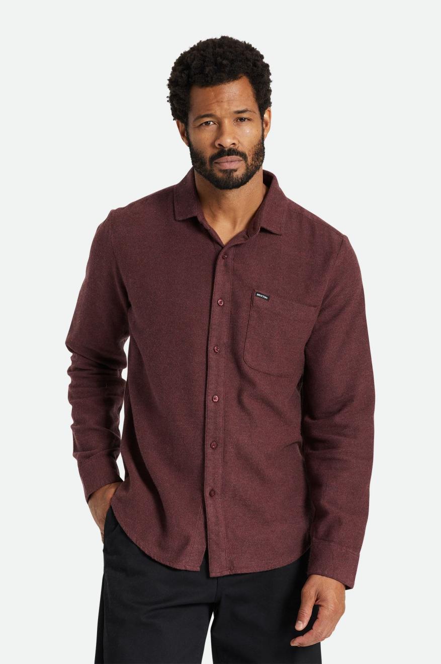 Tops De Franela Brixton Bixby Reserve L/S Hombre Rojas | LXKCGA104