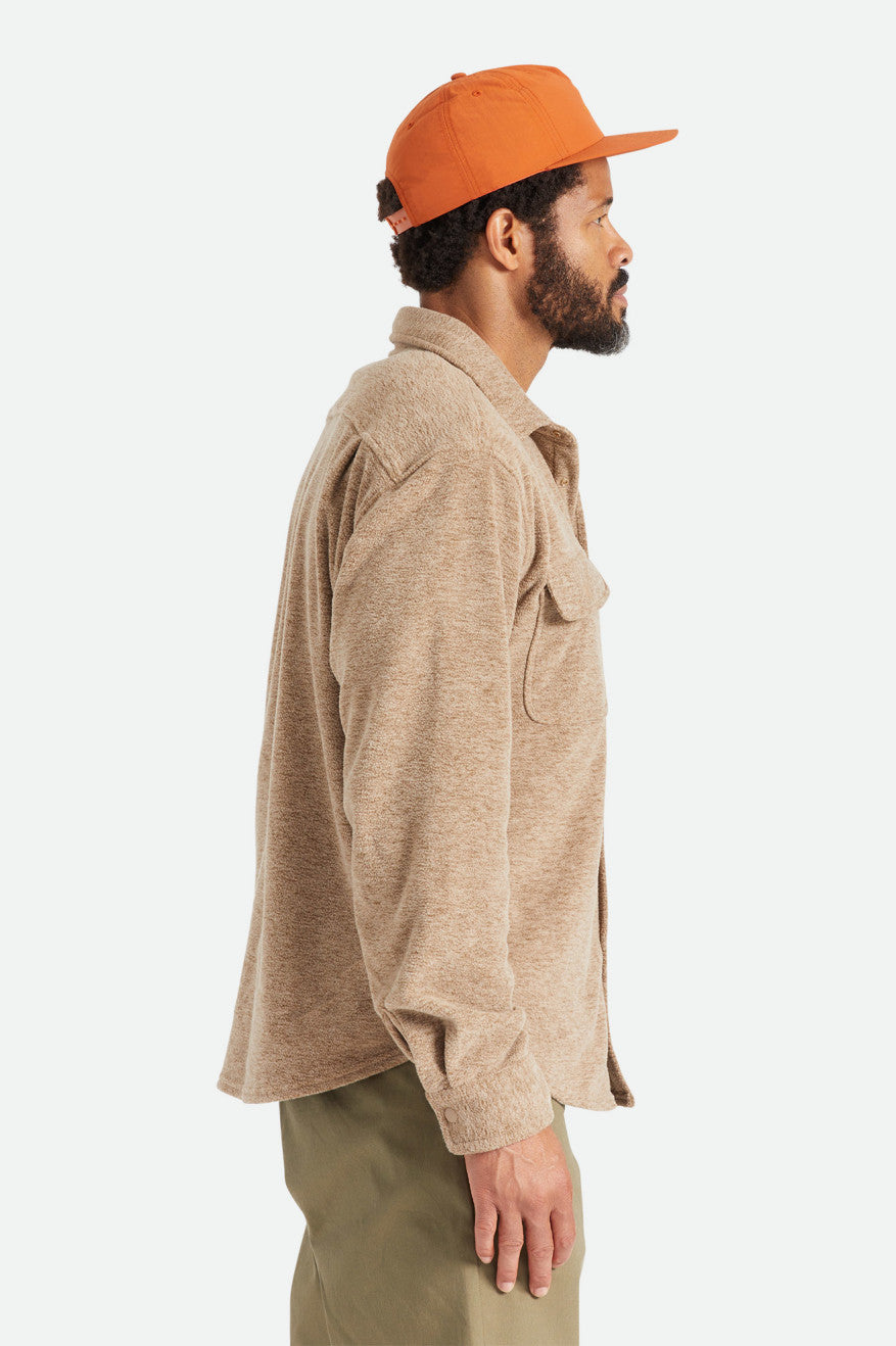 Tops De Franela Brixton Bowery L/S Arctic Stretch Fleece Hombre Beige | ICTFSG305