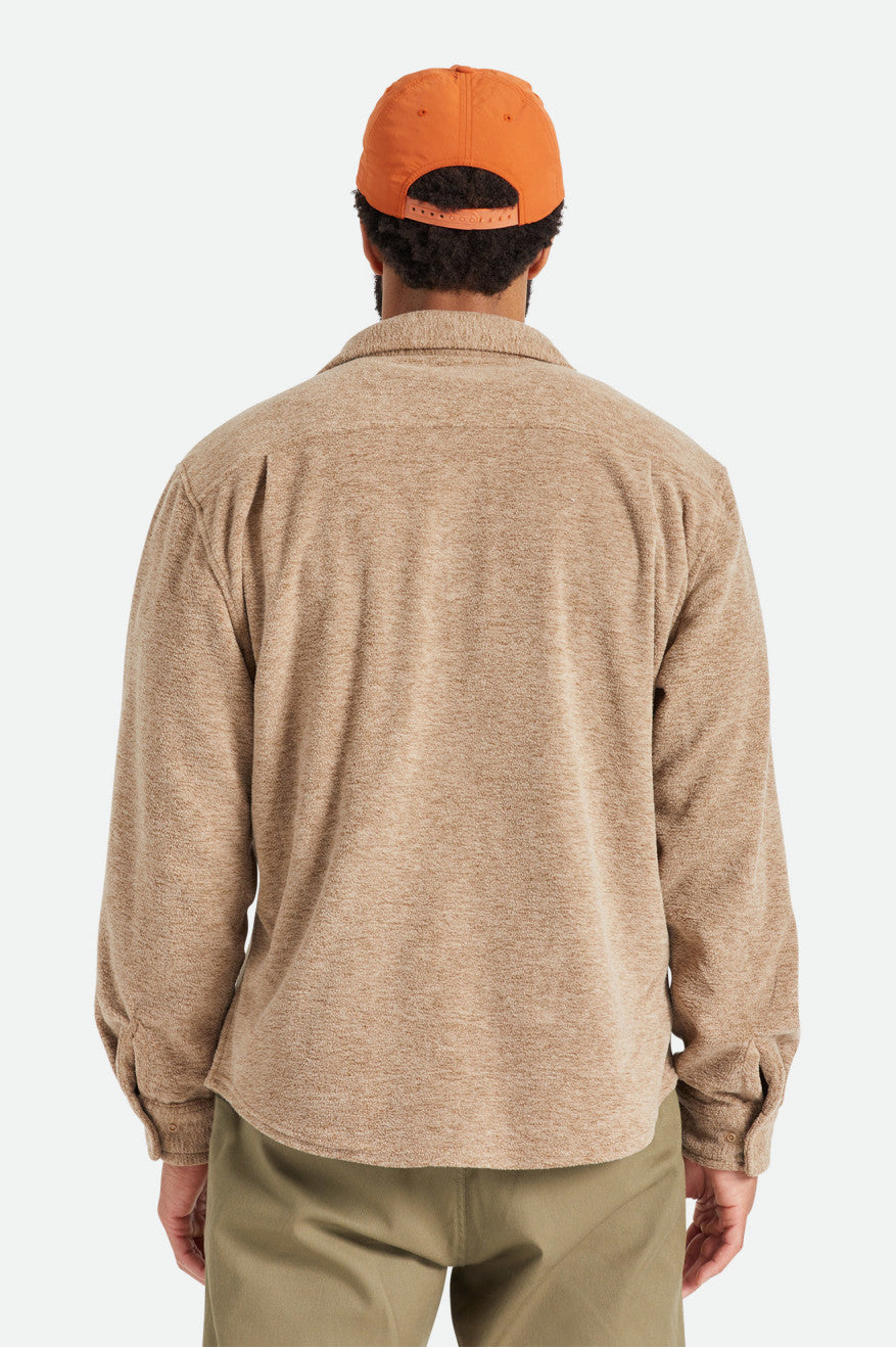 Tops De Franela Brixton Bowery L/S Arctic Stretch Fleece Hombre Beige | ICTFSG305