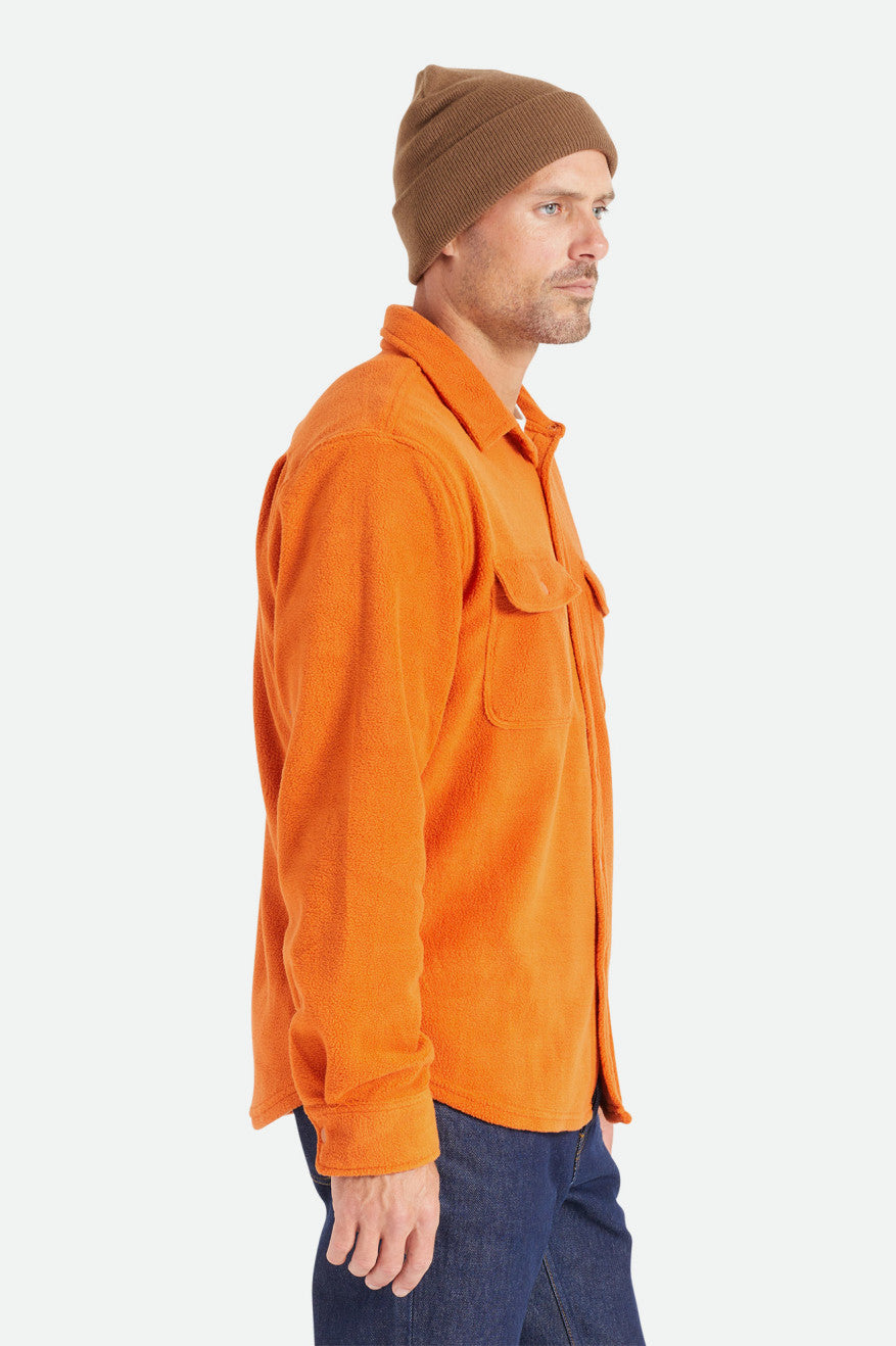 Tops De Franela Brixton Bowery L/S Arctic Stretch Fleece Hombre Naranjas | JWTGAQ564