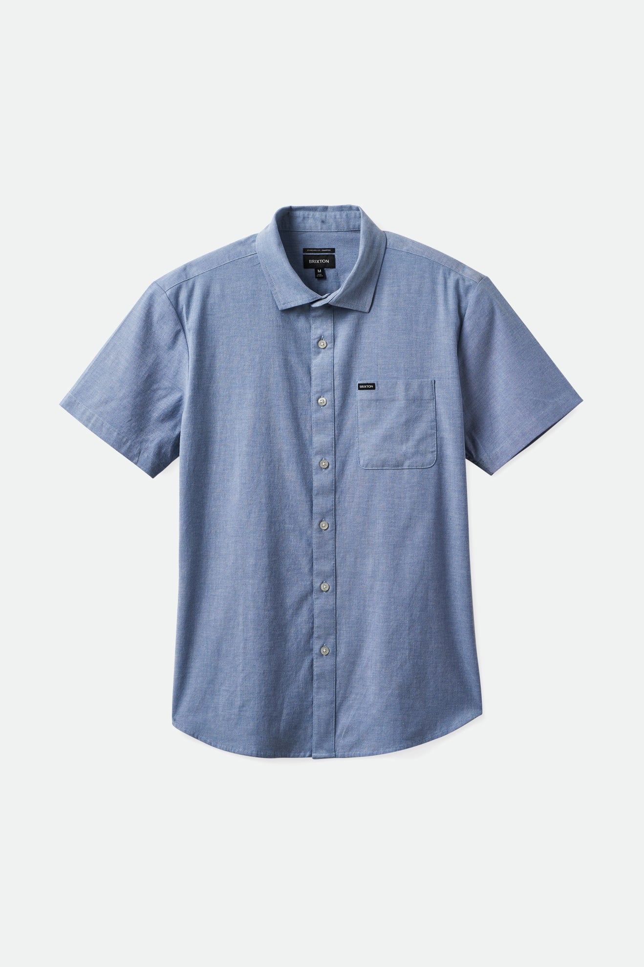 Tops Tejidos Brixton Charter Oxford S/S Hombre Azules Claro | MHVSLE053