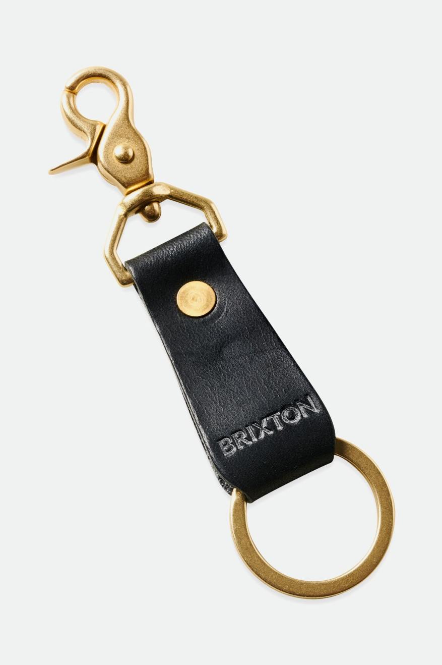 Accesorios Brixton Artifact Cuero Key Clip Unisex Negras | URJHYM197