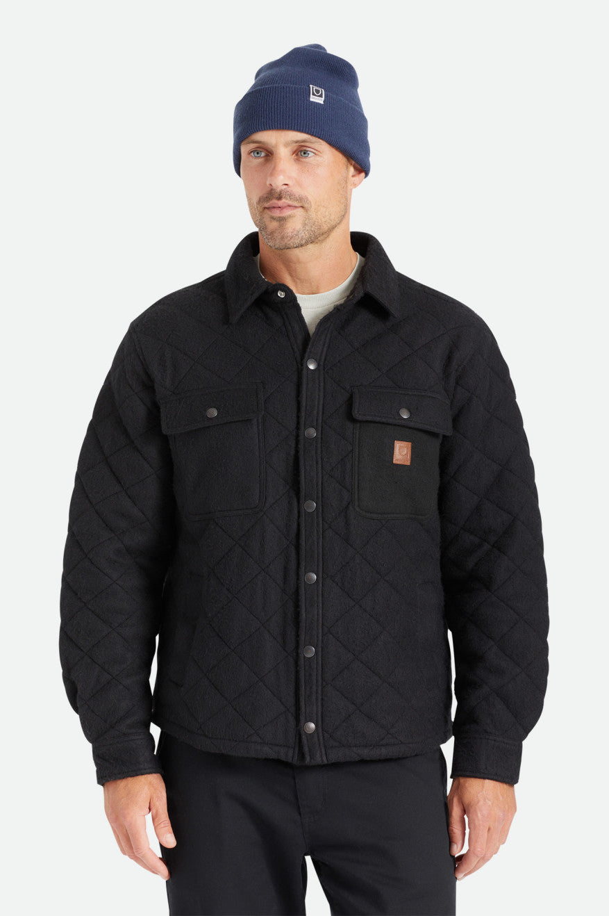 Chaquetas Brixton Cass Acolchado Fleece Hombre Negras | LRIWEM876