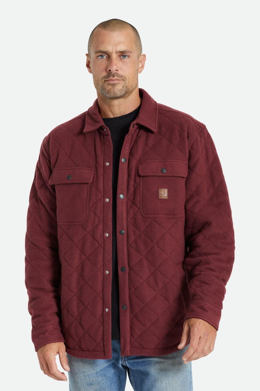 Chaquetas Brixton Cass Acolchado Fleece Hombre Rojas | YUNEFK845