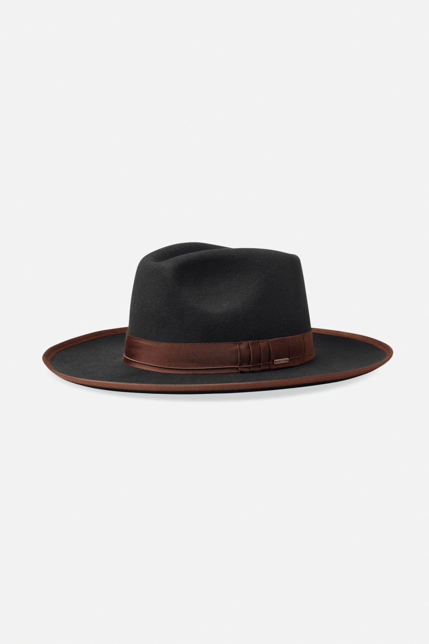 Sombreros De Fieltro Brixton Reno Fedora Mujer Negras Marrones | AJWDCY975