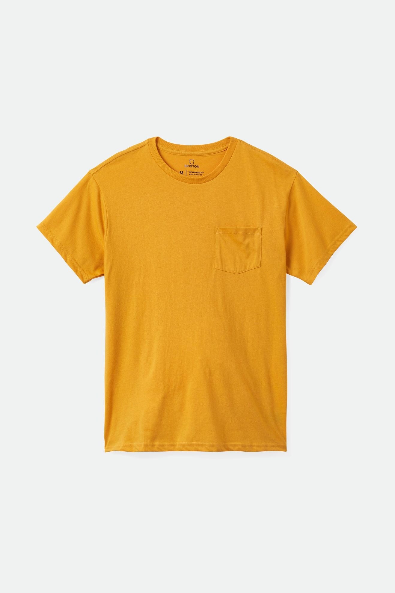 Tops Brixton Basic S/S Pocket Hombre Amarillo | IPOQGF895