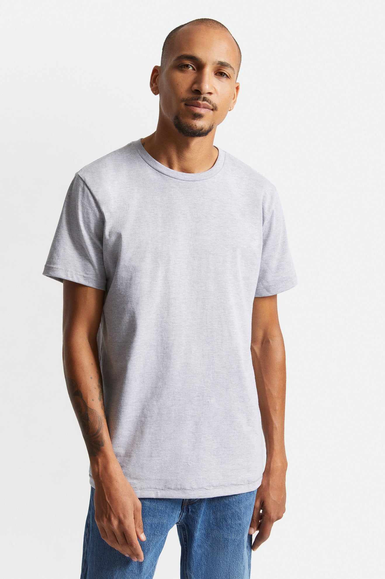 Tops Brixton Basic S/S Tailored Hombre Gris | MWZLYK701