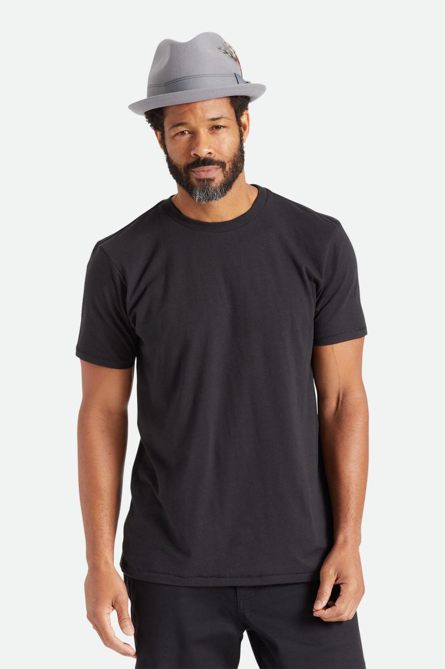 Tops Brixton Basic S/S Tailored Hombre Negras | CLKVMI723