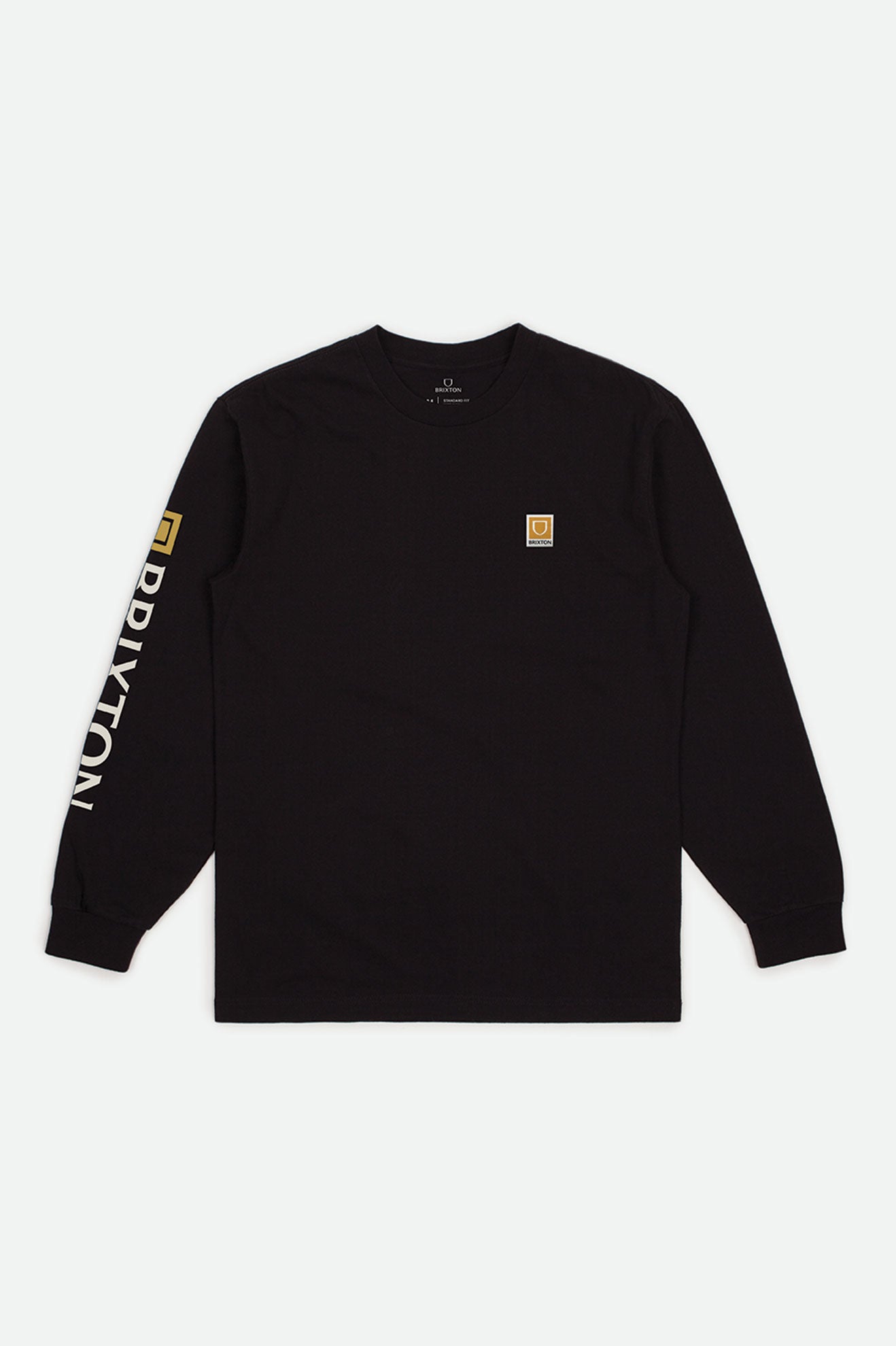 Tops Brixton Beta II L/S Standard Hombre Negras | OWKITQ291